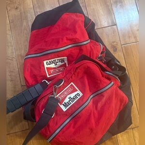 Marlboro Red and Black Duffel Bag